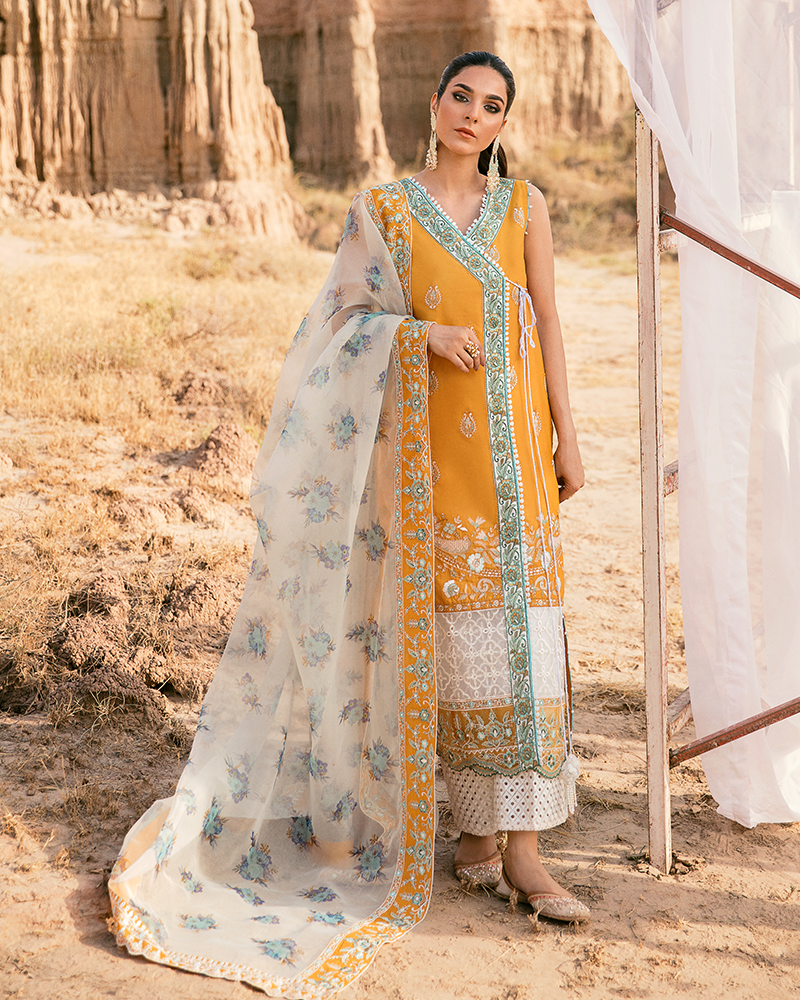 Picture of Maria Osama Khan Qamar-09 Pariwash Premium Lawn Collection 2022 - Available at Raja Sahib