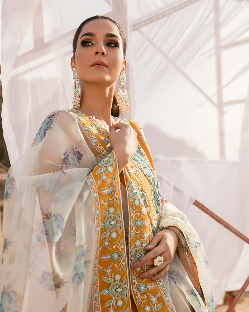 Picture of Maria Osama Khan Qamar-09 Pariwash Premium Lawn Collection 2022 - Available at Raja Sahib