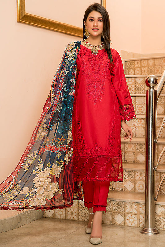 Picture of Ellena - 3-PC Stitched Lawn Suit - Available at Raja Sahib