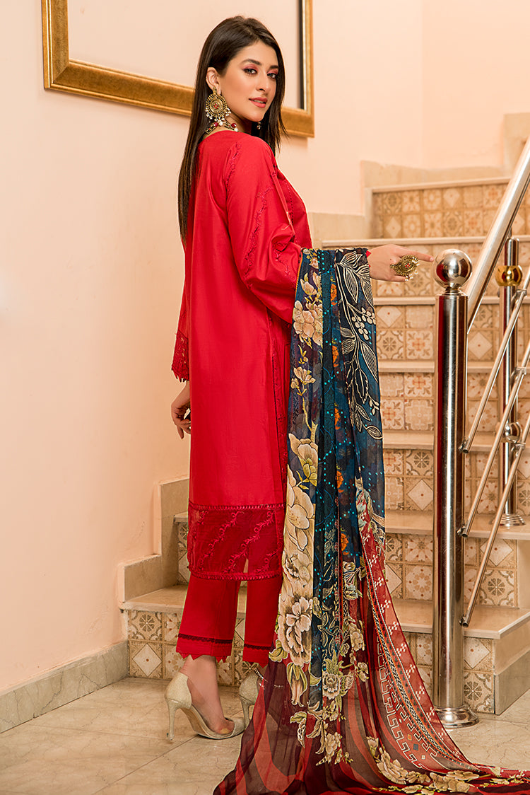 Picture of Ellena - 3-PC Stitched Lawn Suit - Available at Raja Sahib