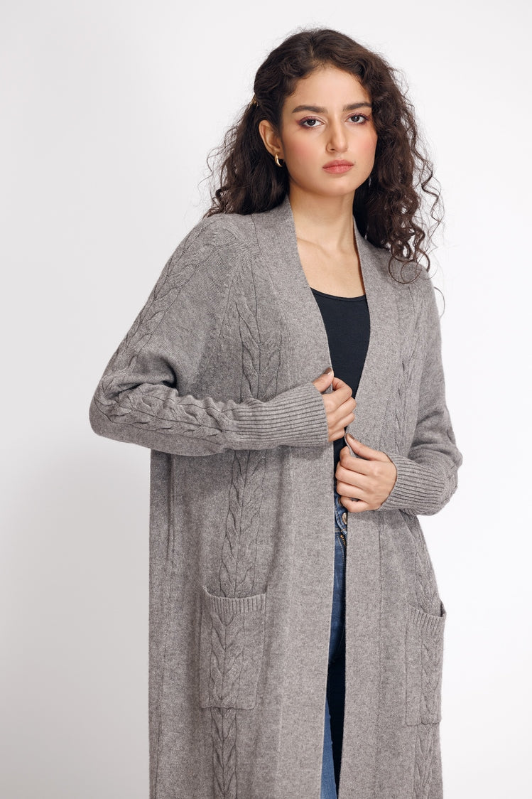 Picture of Ellena - V-Neck Cardigan Sweater - Available at Raja Sahib