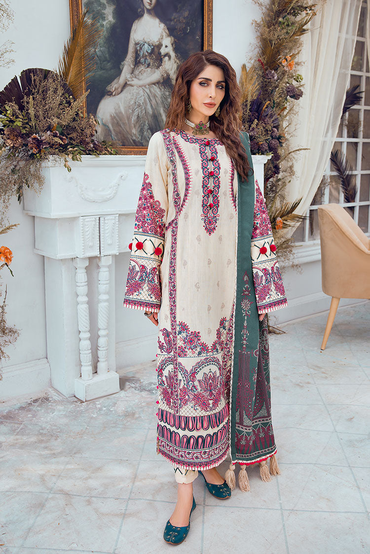 Picture of Ellena - Ellena 3-PC Musavir Embroidered Khaddar Collection - Available at Raja Sahib