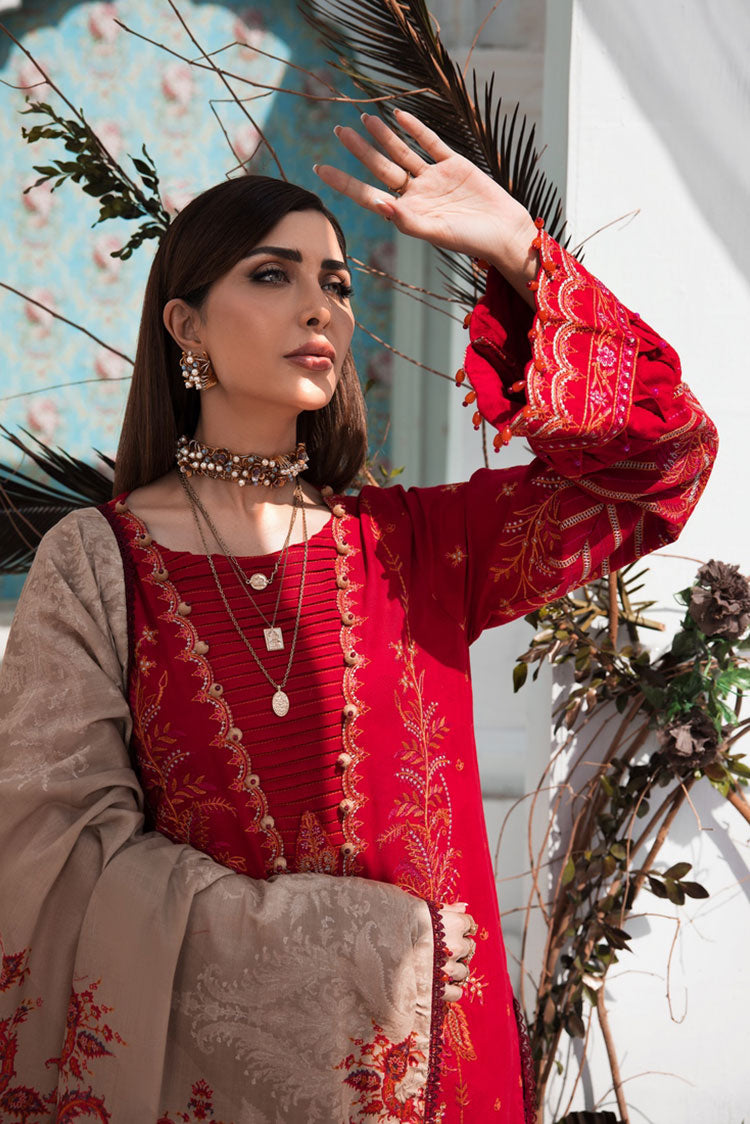 Picture of Ellena - 3-PC Musavir Embroidered Khaddar Collection - Available at Raja Sahib