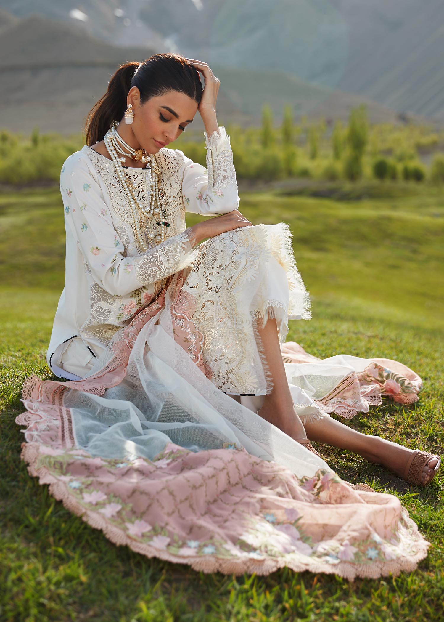 Picture of Crimson - 1A Summer In The Meadows Luxury Lawn Collection - Available at Raja Sahib