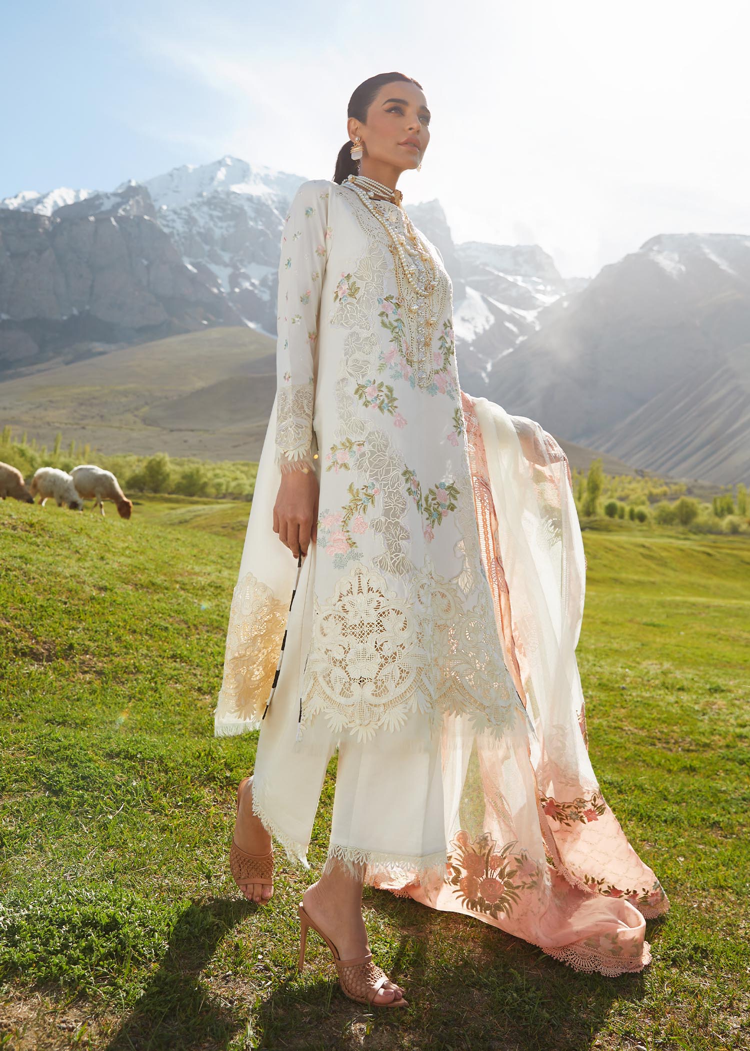 Picture of Crimson - 1A Summer In The Meadows Luxury Lawn Collection - Available at Raja Sahib