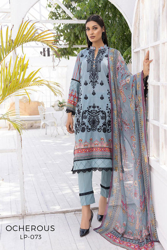 Picture of Lala - LP 073 Ocherous Magnifique Embroidered Lawn Collection - Available at Raja Sahib