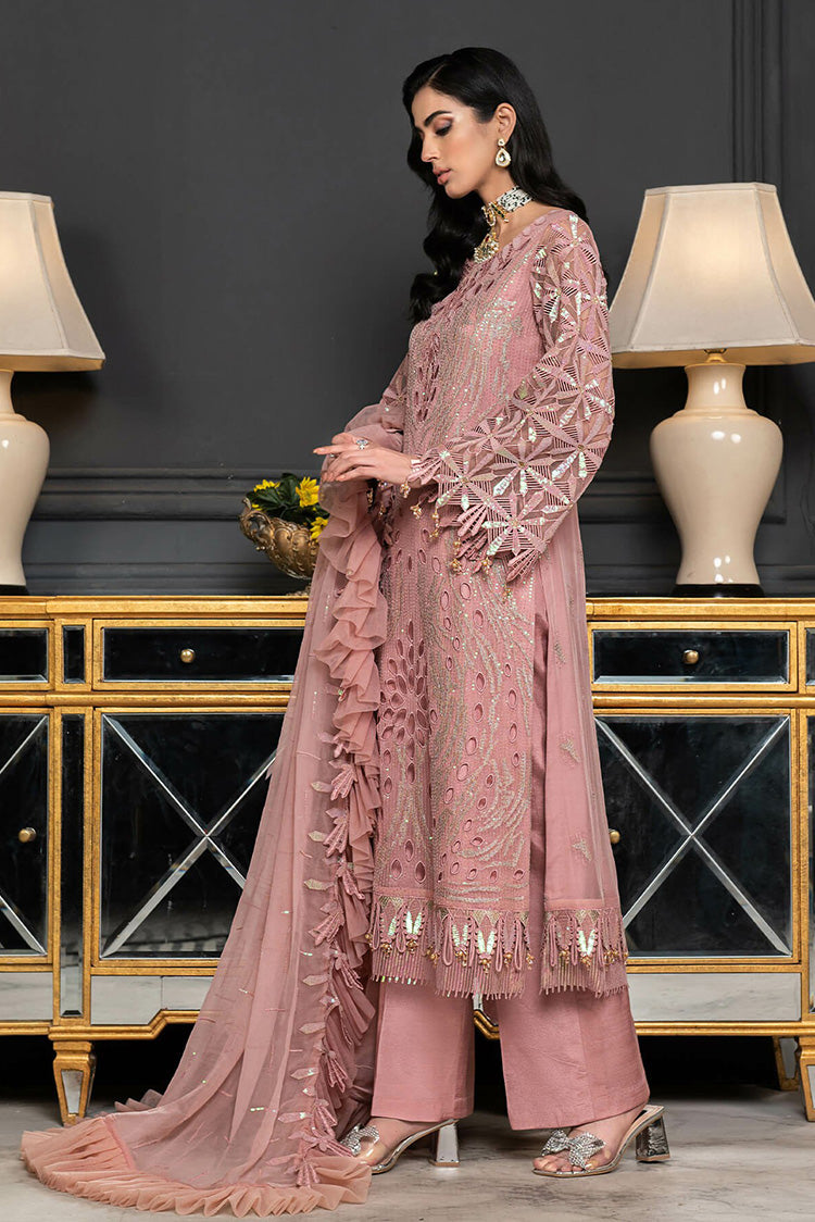 Picture of Janique - D 011 Peachy Elegance Luxury Formal Embroidered Chiffon Collection - Available at Raja Sahib