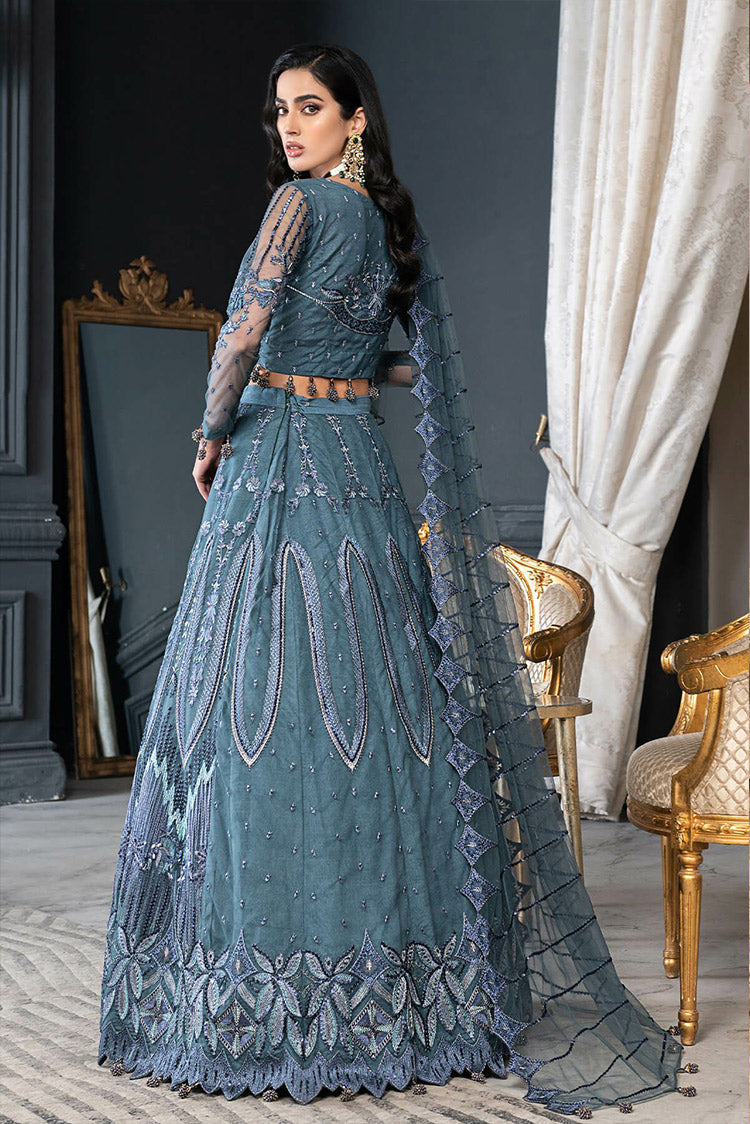 Picture of Janique - D 020 Graphite Grace Luxury Formal Embroidered Chiffon Collection - Available at Raja Sahib