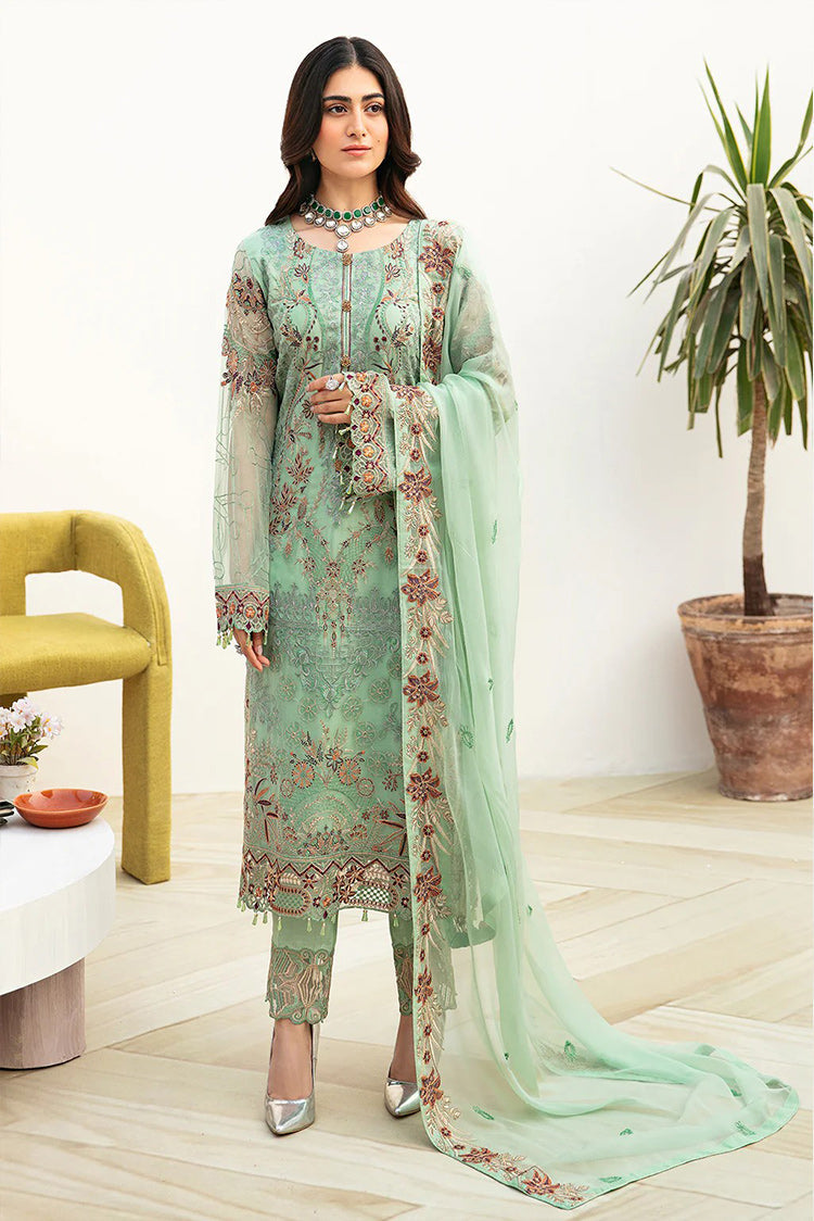 Picture of Ramsha - A 804 Chevron Embroidered Chiffon Collection Vol 8 - Available at Raja Sahib