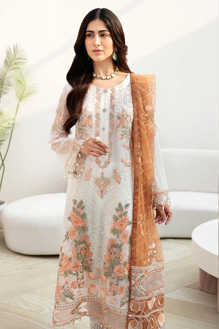 Picture of Ramsha - A 808 Chevron Embroidered Chiffon Collection Vol 8 - Available at Raja Sahib