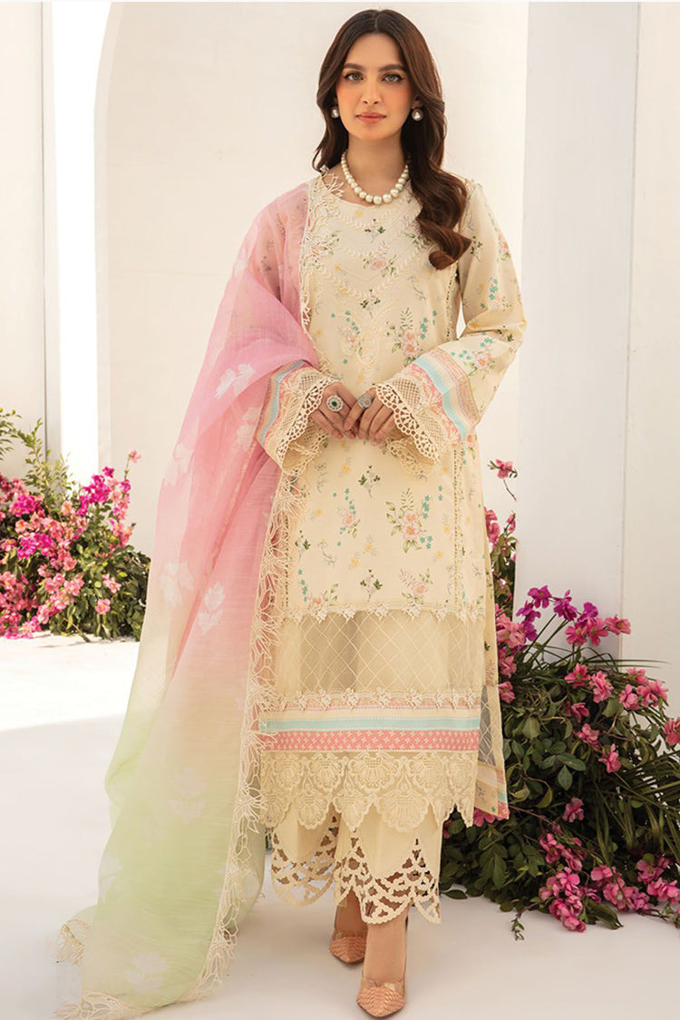 Picture of Rang Rasiya - D1 Ivory Florence Summer Edit Collection - Available at Raja Sahib