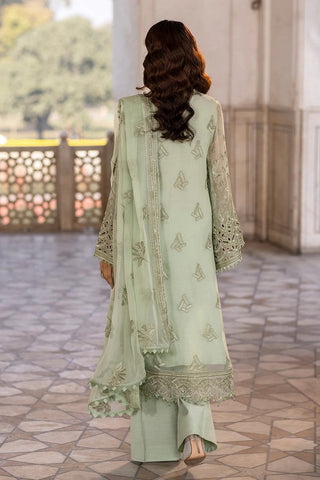 04 LUSTER GREEN Safeera Embroidered Chiffon Collection Vol 13
