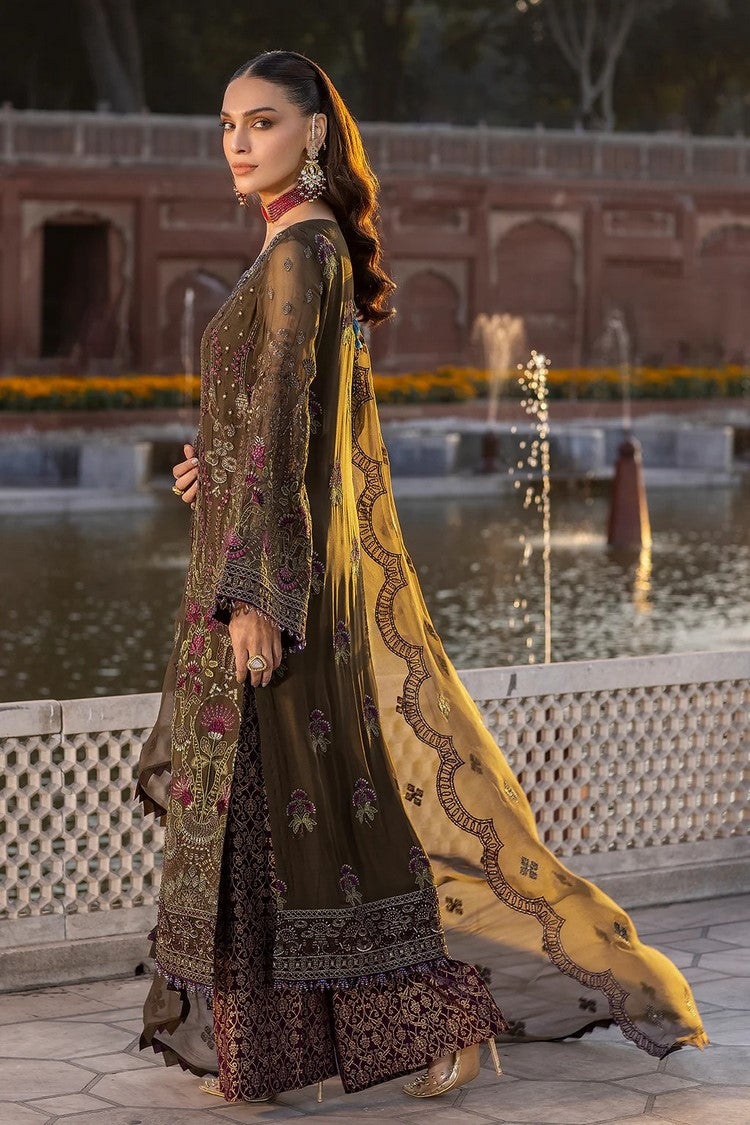 Picture of Flossie - 07 FERRAGNES Safeera Embroidered Chiffon Collection Vol 13 - Available at Raja Sahib