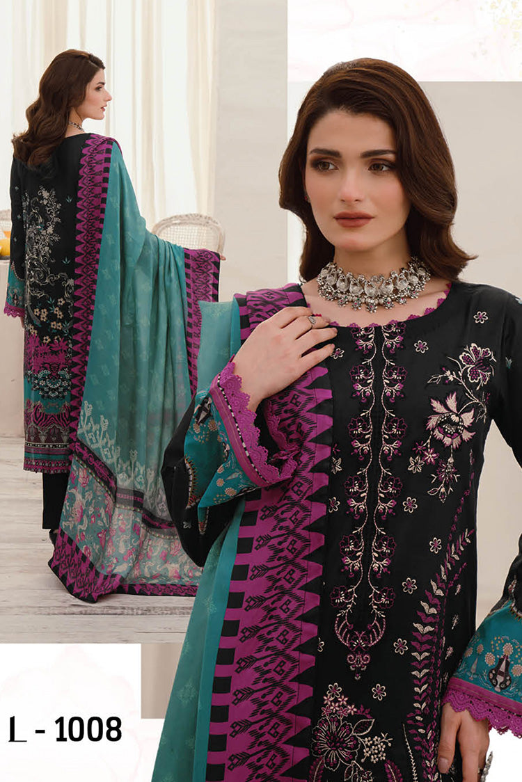 Picture of Ramsha - L 1008 Mashaal Embroidered Lawn Collection Vol 10 - Available at Raja Sahib