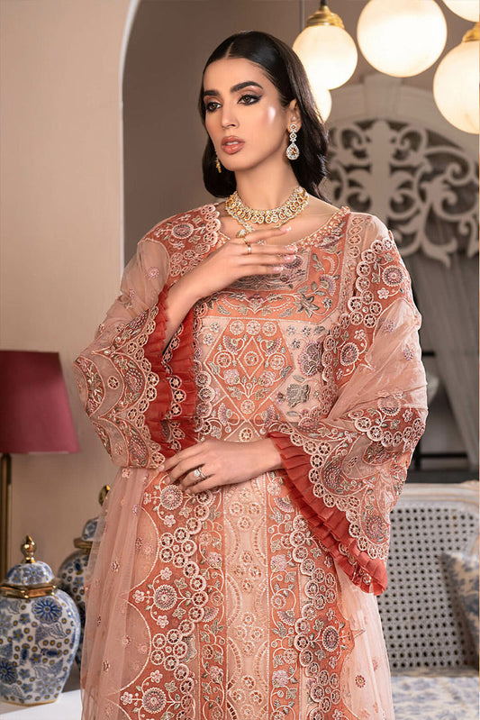 Picture of Janique - D 001 Peaceful Pink JJ Embellished Luxury Collection Vol 2 - Available at Raja Sahib