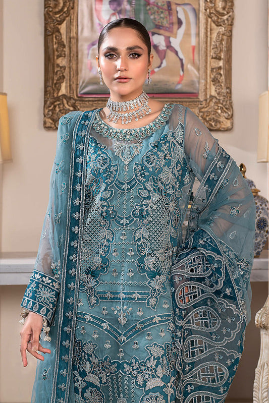 Picture of Janique - D 003 Groove SKy JJ Embellished Luxury Collection Vol 2 - Available at Raja Sahib