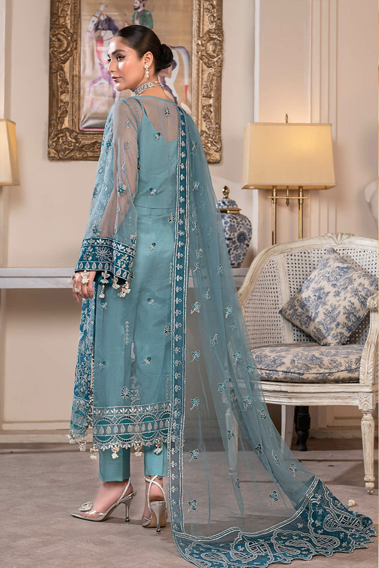 Picture of Janique - D 003 Groove SKy JJ Embellished Luxury Collection Vol 2 - Available at Raja Sahib