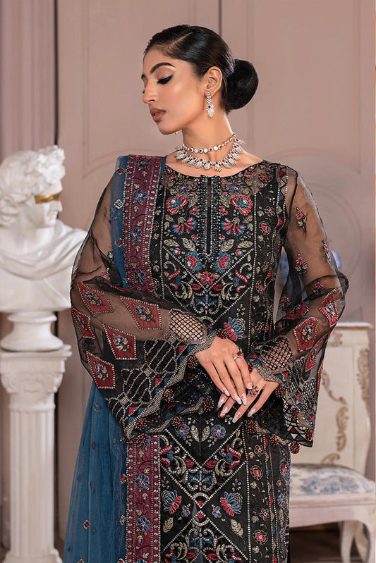 Picture of Janique - D 005 Night Bloom JJ Embellished Luxury Collection Vol 2 - Available at Raja Sahib