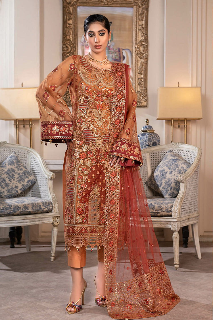 Picture of Janique - D 007 Barg Mustard JJ Embellished Luxury Collection Vol 2 - Available at Raja Sahib