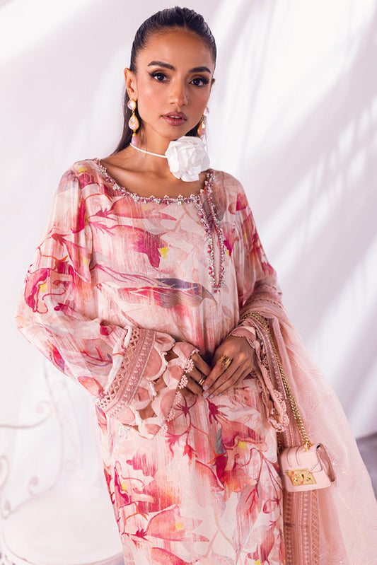 Picture of Nureh - NU2 135 Oak Mist  Ballerina Embroidered & Embellished Chiffon Collection - Available at Raja Sahib