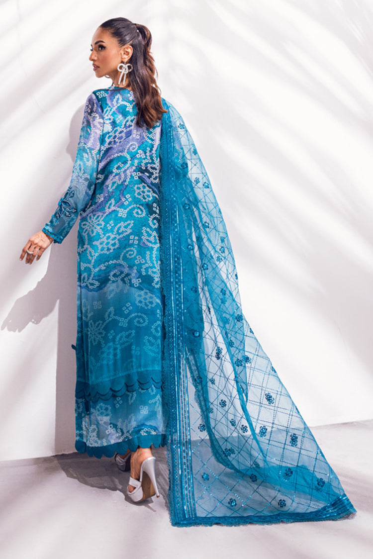 Picture of Nureh - NU2 137 Blue Charm  Ballerina Embroidered & Embellished Chiffon Collection - Available at Raja Sahib