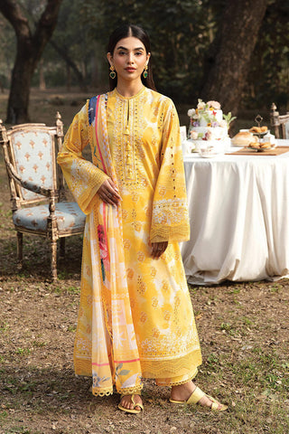 AZL V1 10 Daffodil Summer Dream Embroidered Lawn Collection Vol 1