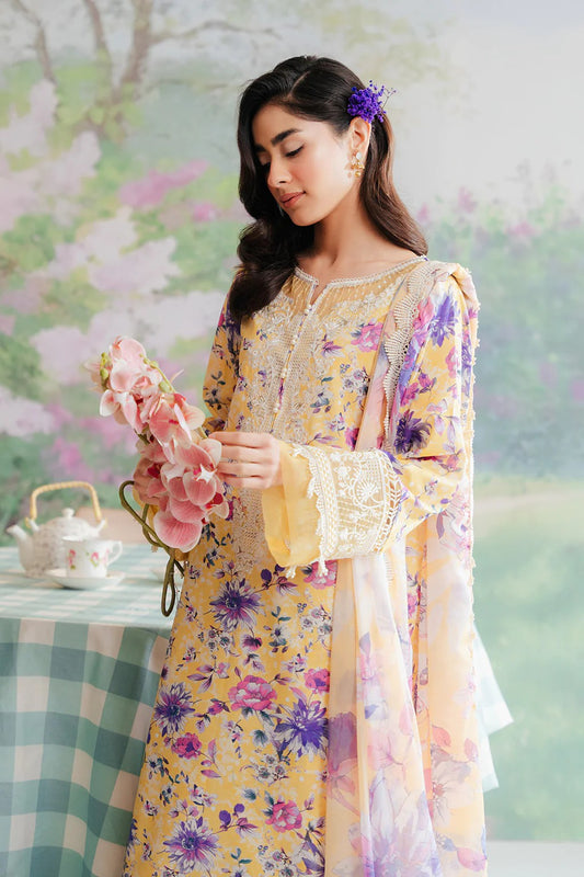 Picture of Afrozeh - AL 24 V1 01 Tuscany The Floral Charm Embroidered Lawn Collection - Available at Raja Sahib