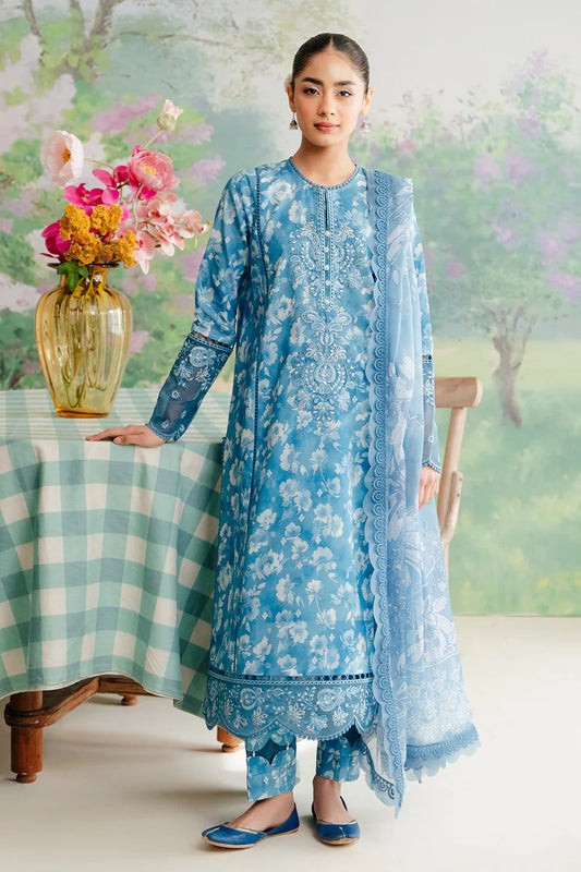 Picture of Afrozeh - AL 24 V1 08 Nigella The Floral Charm Embroidered Lawn Collection - Available at Raja Sahib