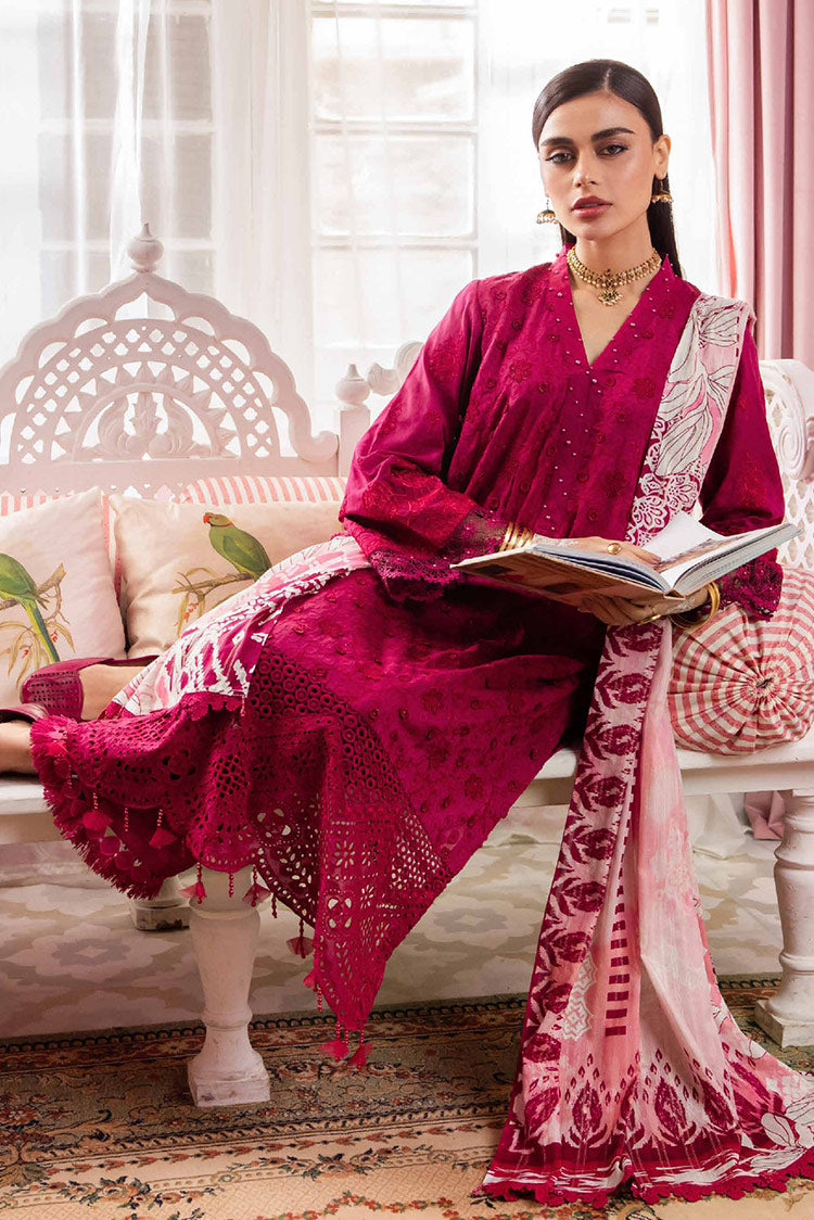 Picture of Nureh - NS 109 Maya Embroidered Dobby Lawn Collection Vol 1 - Available at Raja Sahib