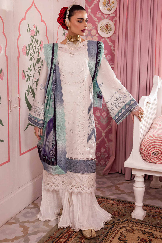 Picture of Nureh - NS 112 Maya Embroidered Dobby Lawn Collection Vol 1 - Available at Raja Sahib