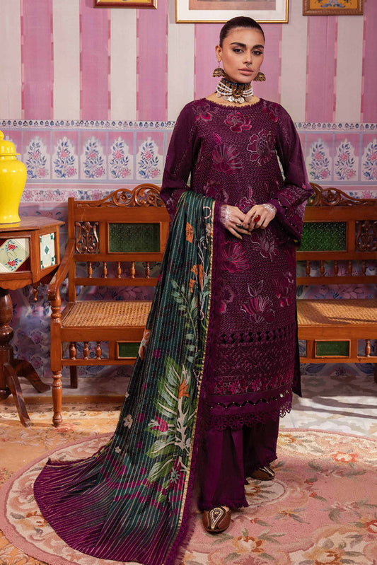 Picture of Nureh - NS 115 Maya Embroidered Dobby Lawn Collection Vol 1 - Available at Raja Sahib