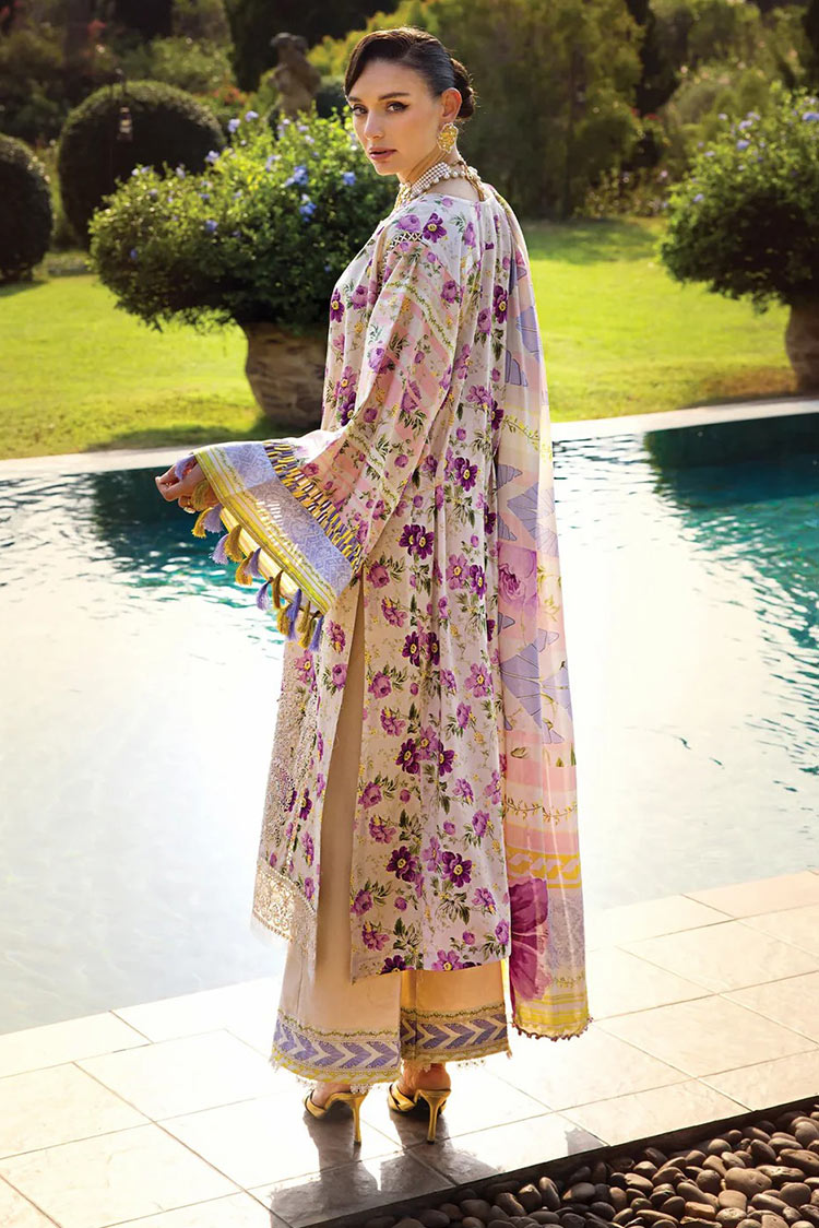 Picture of Elaf - ECT 6A River Dale Print Chikankari Collection - Available at Raja Sahib