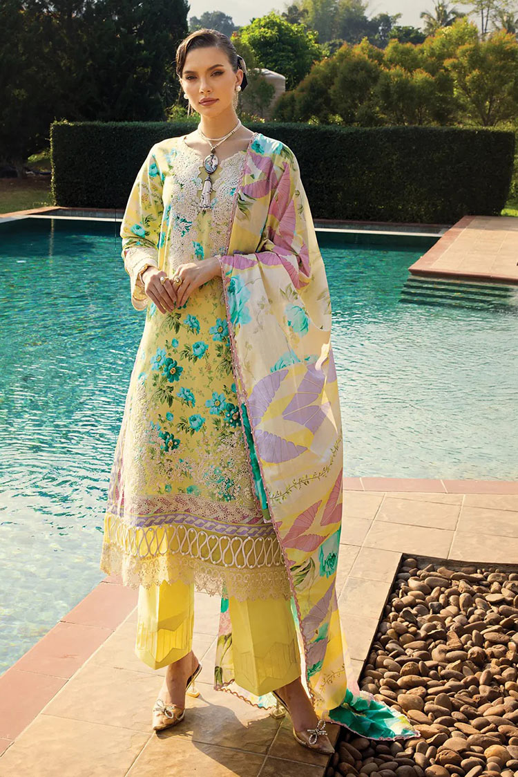 Picture of Elaf - ECT 6B Misty Serenade Print Chikankari Collection - Available at Raja Sahib