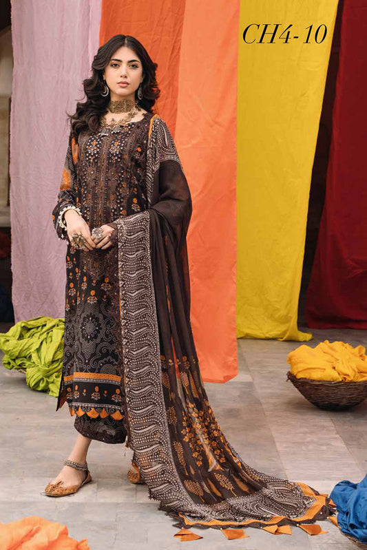 Picture of Charizma - CH4 10 Chunri Embroidered Lawn Collection Vol 1 - Available at Raja Sahib