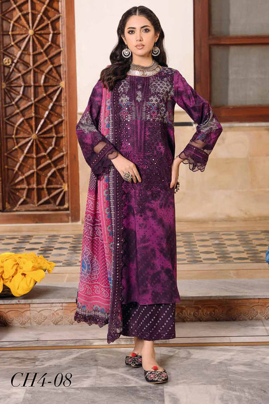 Picture of Charizma - CH4 08 Chunri Embroidered Lawn Collection Vol 1 - Available at Raja Sahib