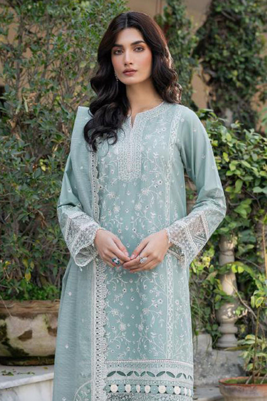 Picture of Farasha - 03 AQUA PEARL Bahaar Embroidered Lawn Collection - Available at Raja Sahib