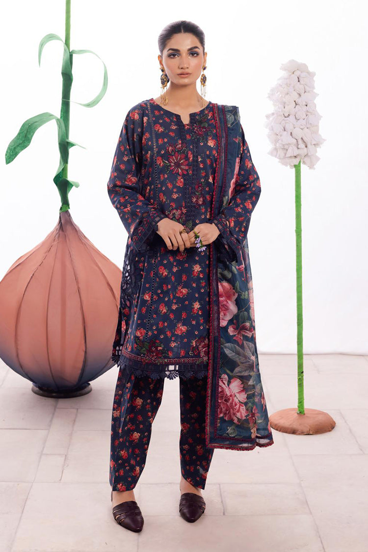 Picture of Iznik - DL 07 Meadow Dahlia Embroidered Lawn Collection - Available at Raja Sahib