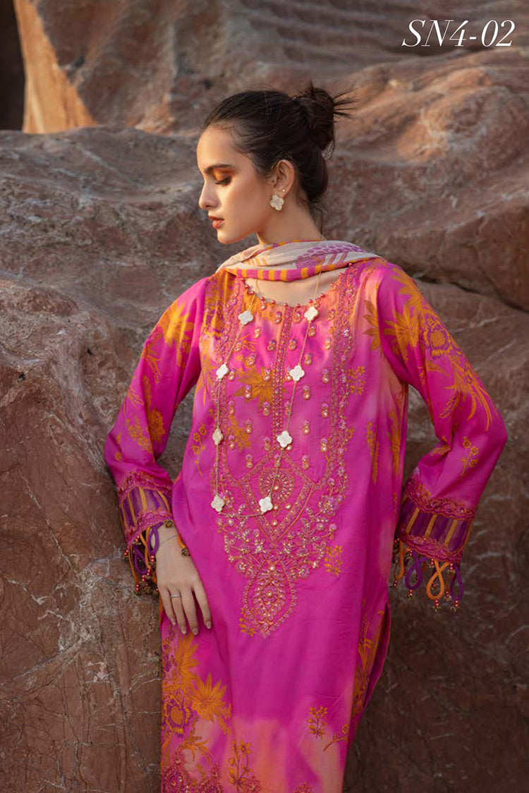 Picture of Charizma - SN4 02 Sunshine Premium Embroidered Lawn Collection Vol 1 - Available at Raja Sahib