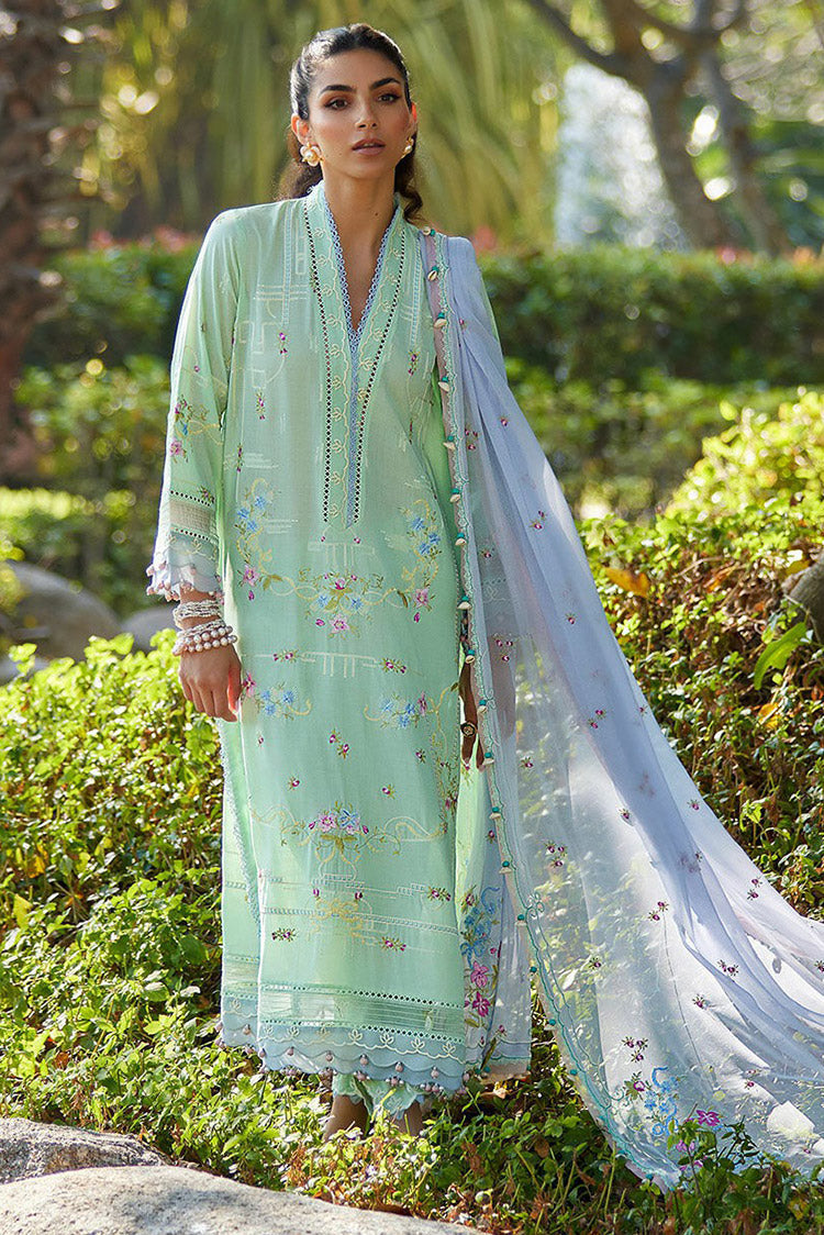 Picture of Farah Talib Aziz - FTA 11 MISORA MINT Suay Luxury Lawn Collection - Available at Raja Sahib