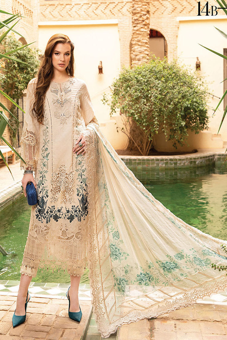 Picture of Maria B - Design 14B Voyage A Luxe Tunisia Luxury Lawn Collection - Available at Raja Sahib