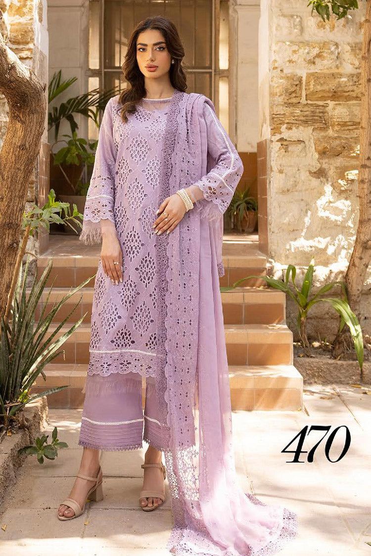 Picture of Shaista - Design 470 Premium Embroidered Chikankari Lawn Collection - Available at Raja Sahib