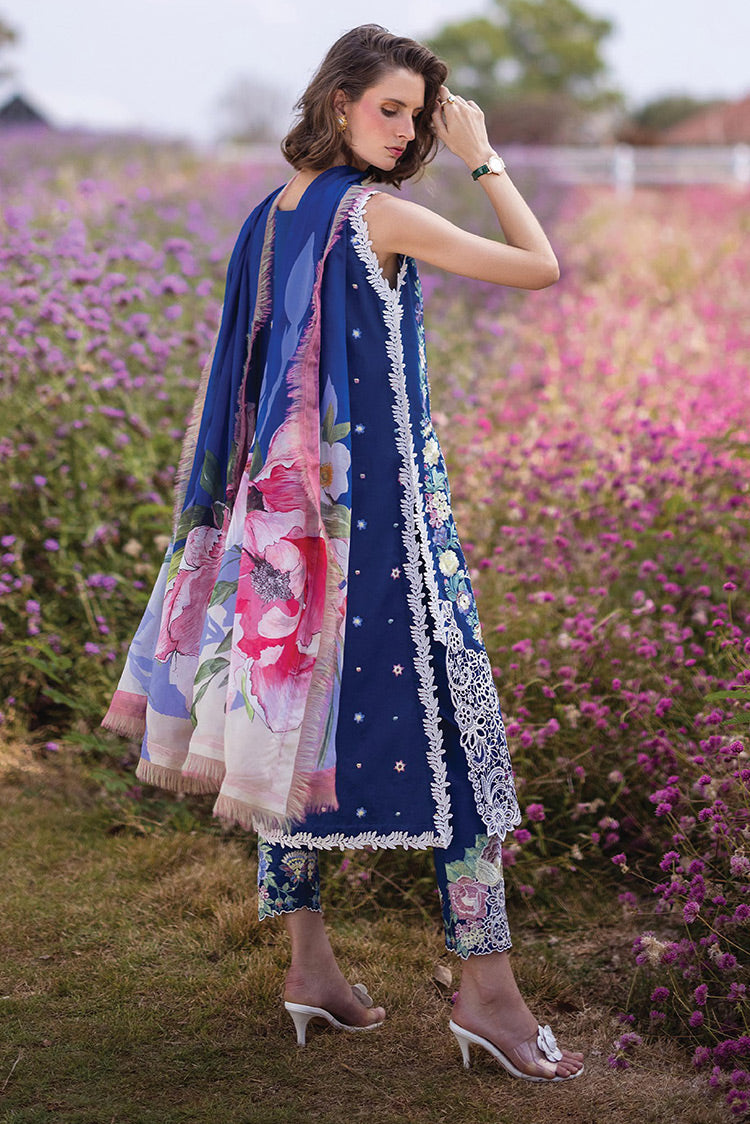 Picture of Mushq - 2B BLUE MORPHO The Secret Garden Hemline Spring Summer Collection - Available at Raja Sahib