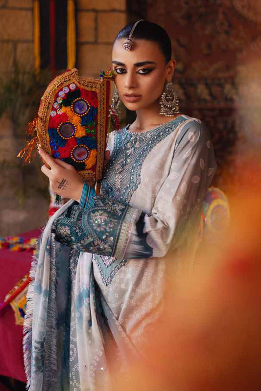 Picture of Nureh - NS 130 Bazar Embroidered Embellished Lawn Collection Vol 2 - Available at Raja Sahib