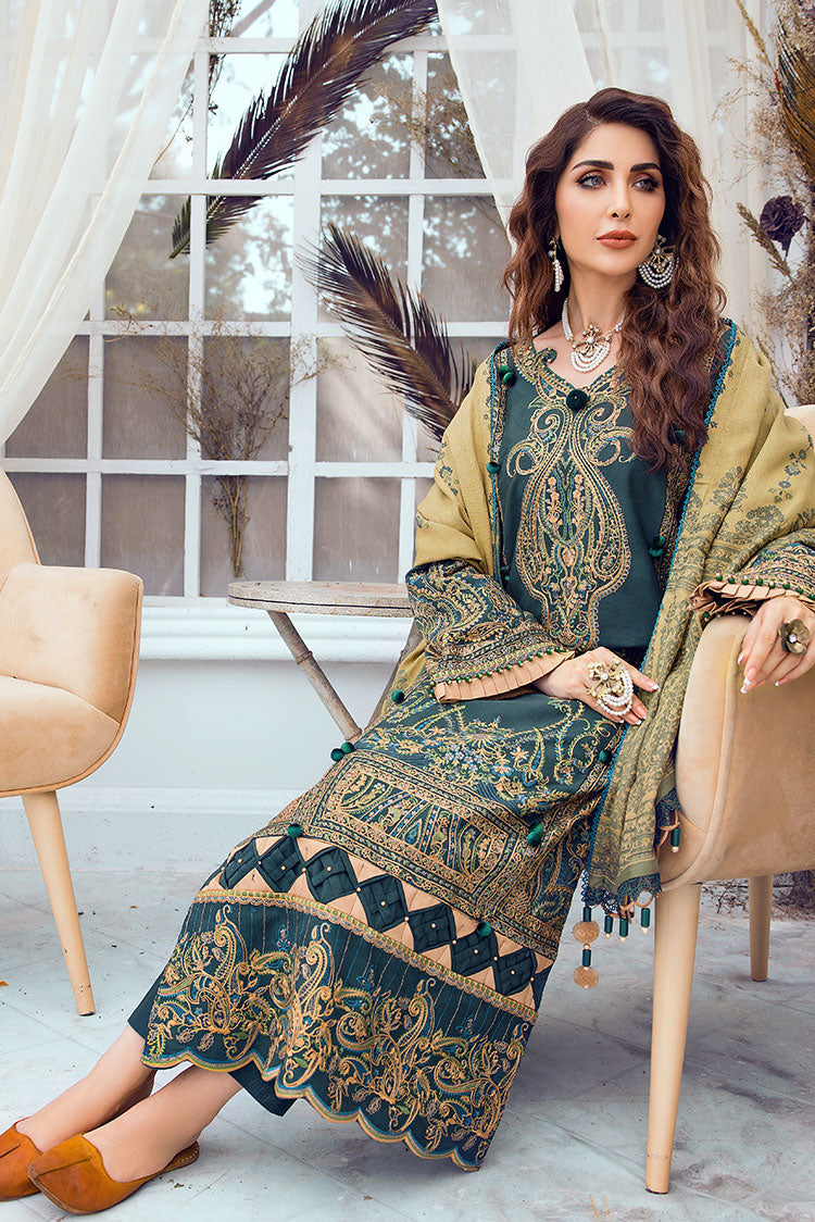 Picture of Ellena - 3-PC Musavir Embroidered Khaddar Collection - Available at Raja Sahib