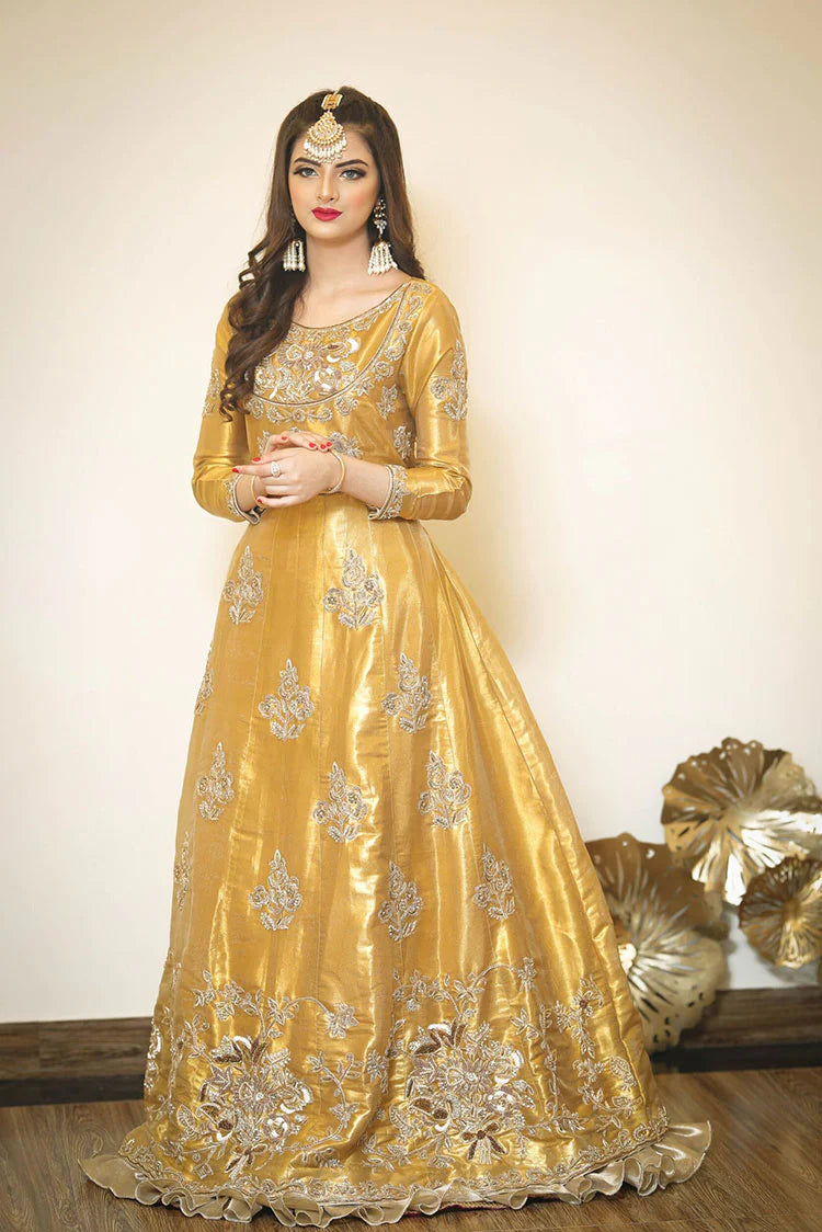 Picture of Maryam Malik Wedding Wear - Amber (Gold Color Only Pishwaas) - Available at Raja Sahib