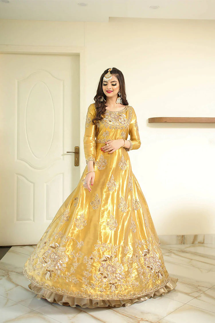 Picture of Maryam Malik Wedding Wear - Amber (Gold Color Only Pishwaas) - Available at Raja Sahib