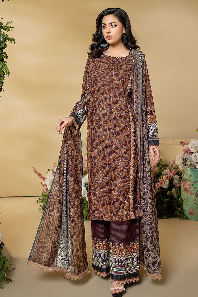 Picture of Safwa - Amora 3 Piece Masuri Khaddar Collection - ASK-12 - Available at Raja Sahib