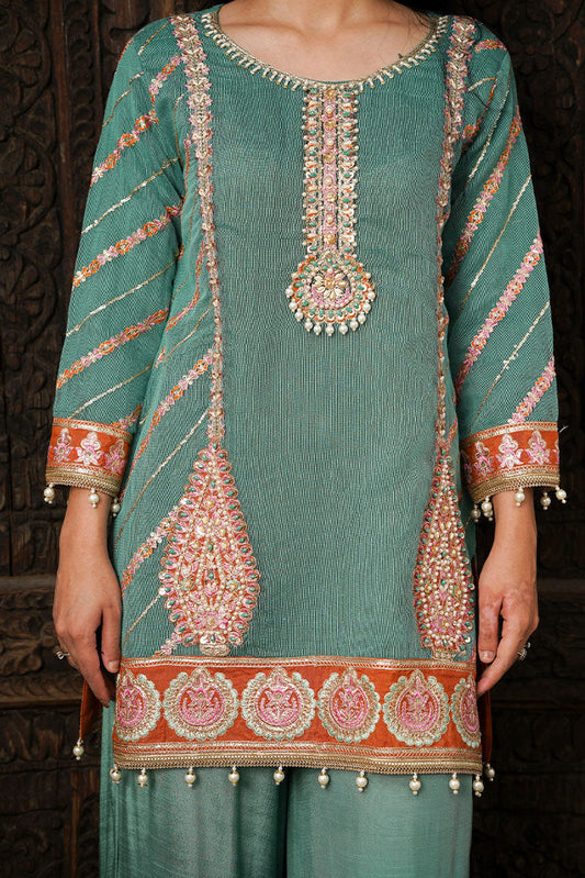 Picture of Ayat - Dhanak Luxury Pret Collection - Asmani - Available at Raja Sahib