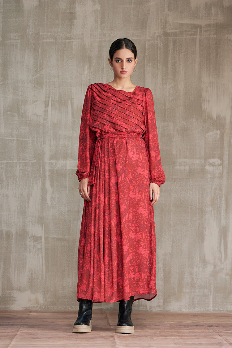 Picture of Ellena - Western Georgette Dress - Available at Raja Sahib