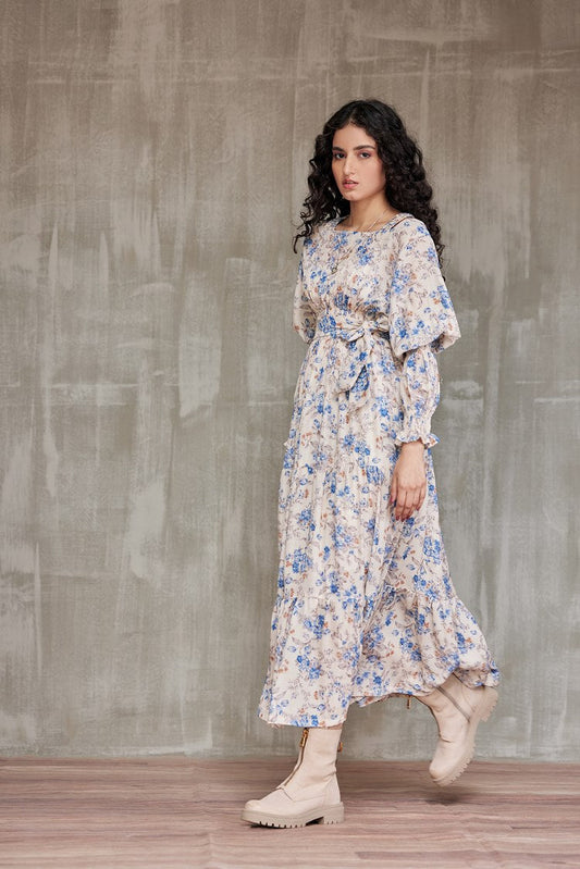 Picture of Ellena - Western Georgette Dress - Available at Raja Sahib